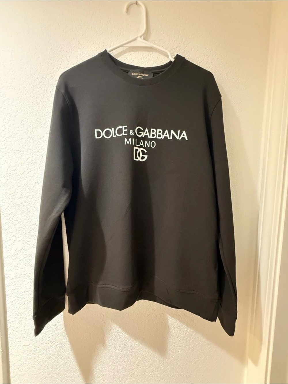 Dolce & Gabbana Milano DG Logo Sweatshirt Men’s L Black Made in Italy